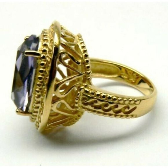 VERA WANG Simply Vera 18KT Gold over Silver sz 7 - Picture 8 of 13